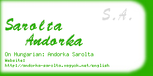 sarolta andorka business card